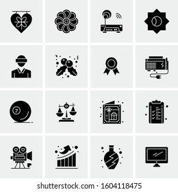 16 Universal Business Icons Vector. Creative Icon Illustration to use in web and Mobile Related project.
