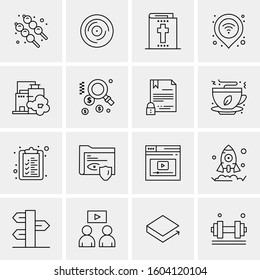 16 Universal Business Icons Vector. Creative Icon Illustration to use in web and Mobile Related project.