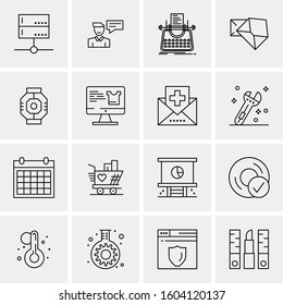 16 Universal Business Icons Vector. Creative Icon Illustration to use in web and Mobile Related project.