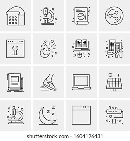 16 Universal Business Icons Vector. Creative Icon Illustration to use in web and Mobile Related project.