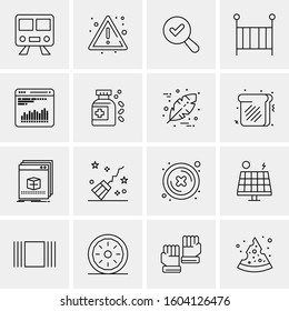 16 Universal Business Icons Vector. Creative Icon Illustration to use in web and Mobile Related project.