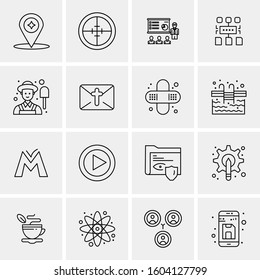 16 Universal Business Icons Vector. Creative Icon Illustration to use in web and Mobile Related project.
