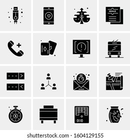 16 Universal Business Icons Vector. Creative Icon Illustration to use in web and Mobile Related project.