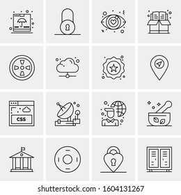 16 Universal Business Icons Vector. Creative Icon Illustration to use in web and Mobile Related project.