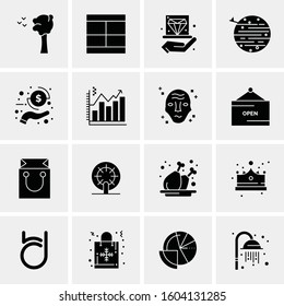 16 Universal Business Icons Vector. Creative Icon Illustration to use in web and Mobile Related project.