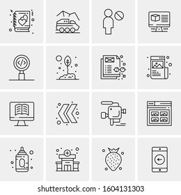16 Universal Business Icons Vector. Creative Icon Illustration to use in web and Mobile Related project.