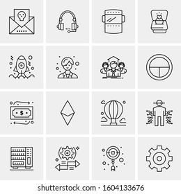 16 Universal Business Icons Vector. Creative Icon Illustration to use in web and Mobile Related project.