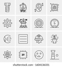 16 Universal Business Icons Vector. Creative Icon Illustration to use in web and Mobile Related project.