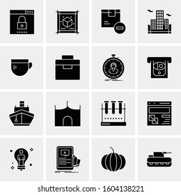 16 Universal Business Icons Vector. Creative Icon Illustration to use in web and Mobile Related project.