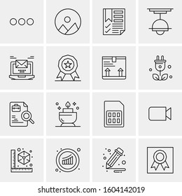 16 Universal Business Icons Vector. Creative Icon Illustration to use in web and Mobile Related project.
