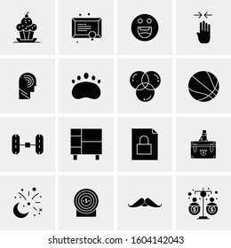 16 Universal Business Icons Vector. Creative Icon Illustration to use in web and Mobile Related project.