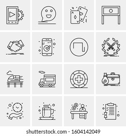 16 Universal Business Icons Vector. Creative Icon Illustration to use in web and Mobile Related project.