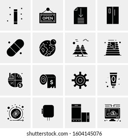 16 Universal Business Icons Vector. Creative Icon Illustration to use in web and Mobile Related project.