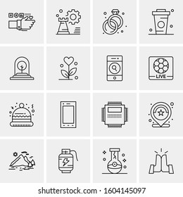 16 Universal Business Icons Vector. Creative Icon Illustration to use in web and Mobile Related project.