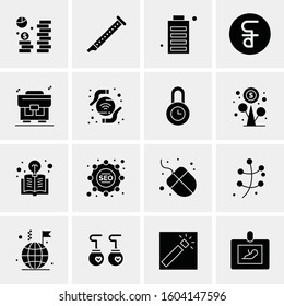 16 Universal Business Icons Vector. Creative Icon Illustration to use in web and Mobile Related project.