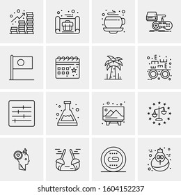 16 Universal Business Icons Vector. Creative Icon Illustration to use in web and Mobile Related project.