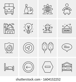 16 Universal Business Icons Vector. Creative Icon Illustration to use in web and Mobile Related project.
