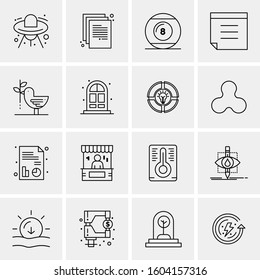 16 Universal Business Icons Vector. Creative Icon Illustration to use in web and Mobile Related project.