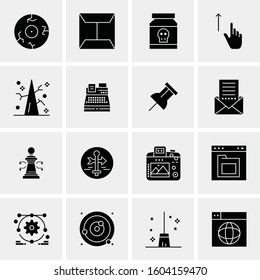 16 Universal Business Icons Vector. Creative Icon Illustration to use in web and Mobile Related project.
