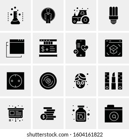 16 Universal Business Icons Vector. Creative Icon Illustration to use in web and Mobile Related project.