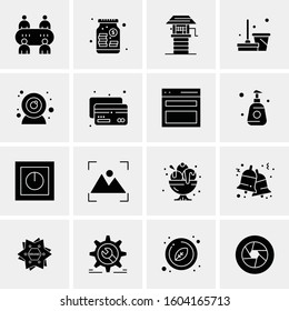 16 Universal Business Icons Vector. Creative Icon Illustration to use in web and Mobile Related project.