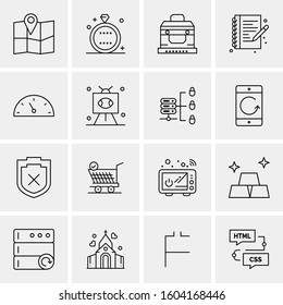 16 Universal Business Icons Vector. Creative Icon Illustration to use in web and Mobile Related project.