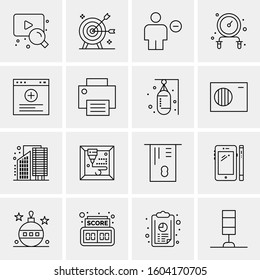 16 Universal Business Icons Vector. Creative Icon Illustration to use in web and Mobile Related project.