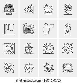16 Universal Business Icons Vector. Creative Icon Illustration to use in web and Mobile Related project.