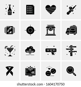 16 Universal Business Icons Vector. Creative Icon Illustration to use in web and Mobile Related project.