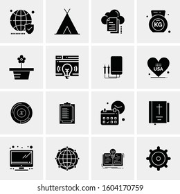 16 Universal Business Icons Vector. Creative Icon Illustration to use in web and Mobile Related project.