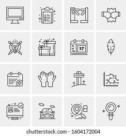16 Universal Business Icons Vector. Creative Icon Illustration to use in web and Mobile Related project.