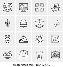 16 Universal Business Icons Vector. Creative Icon Illustration to use in web and Mobile Related project.