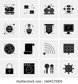 16 Universal Business Icons Vector. Creative Icon Illustration to use in web and Mobile Related project.