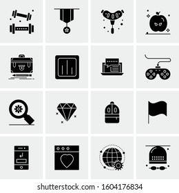 16 Universal Business Icons Vector. Creative Icon Illustration to use in web and Mobile Related project.
