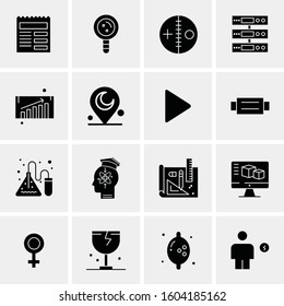 16 Universal Business Icons Vector. Creative Icon Illustration to use in web and Mobile Related project.