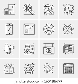 16 Universal Business Icons Vector. Creative Icon Illustration to use in web and Mobile Related project.