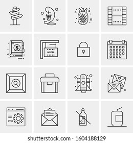 16 Universal Business Icons Vector. Creative Icon Illustration to use in web and Mobile Related project.