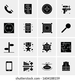 16 Universal Business Icons Vector. Creative Icon Illustration to use in web and Mobile Related project.