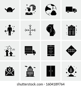 16 Universal Business Icons Vector. Creative Icon Illustration to use in web and Mobile Related project.