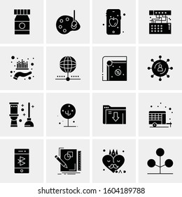 16 Universal Business Icons Vector. Creative Icon Illustration to use in web and Mobile Related project.