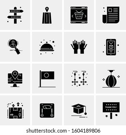 16 Universal Business Icons Vector. Creative Icon Illustration to use in web and Mobile Related project.