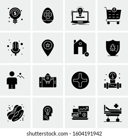 16 Universal Business Icons Vector. Creative Icon Illustration to use in web and Mobile Related project.