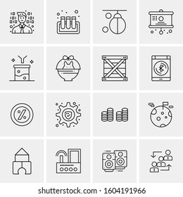 16 Universal Business Icons Vector. Creative Icon Illustration to use in web and Mobile Related project.