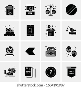 16 Universal Business Icons Vector. Creative Icon Illustration to use in web and Mobile Related project.