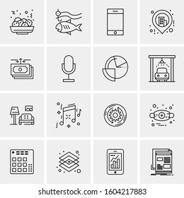 16 Universal Business Icons Vector. Creative Icon Illustration to use in web and Mobile Related project.