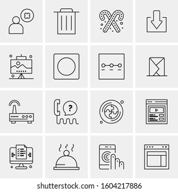 16 Universal Business Icons Vector. Creative Icon Illustration to use in web and Mobile Related project.
