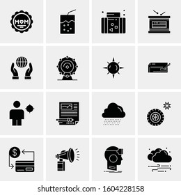 16 Universal Business Icons Vector. Creative Icon Illustration to use in web and Mobile Related project.