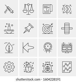 16 Universal Business Icons Vector. Creative Icon Illustration to use in web and Mobile Related project.