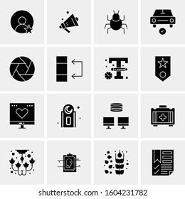 16 Universal Business Icons Vector. Creative Icon Illustration to use in web and Mobile Related project.