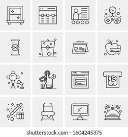 16 Universal Business Icons Vector. Creative Icon Illustration to use in web and Mobile Related project.